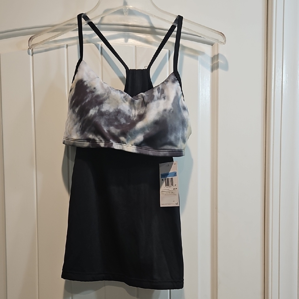 Nike Gray and White Sleeveless Camisole by Nike Swim